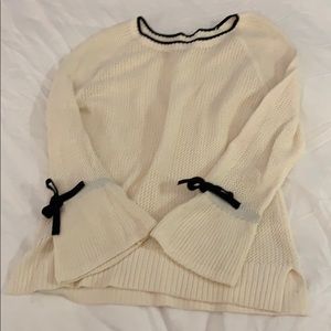 LOFT Sweater w/ Bell Sleeves with Decorative Bows